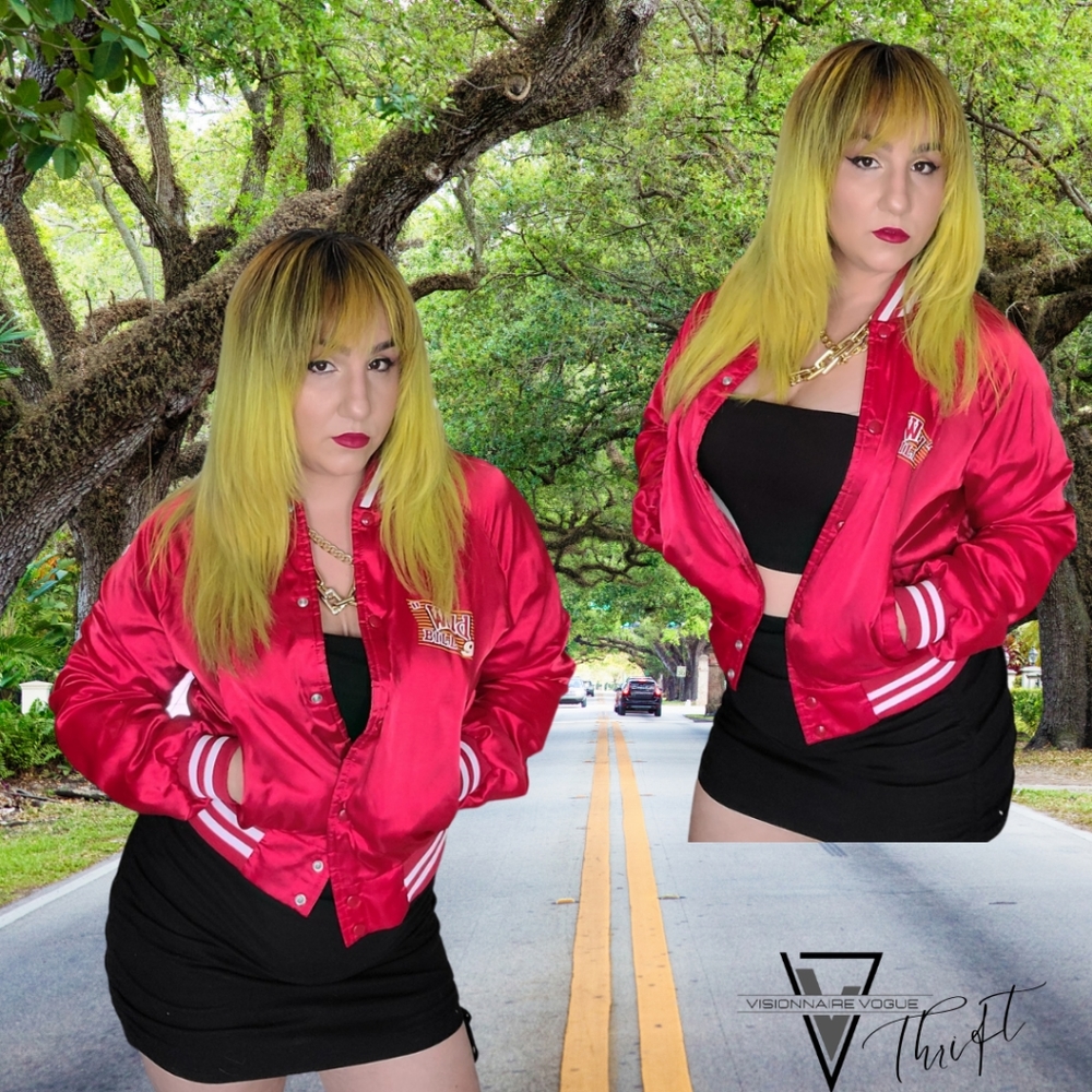 Chalk Line Varsity Bomber Jacket - image 1